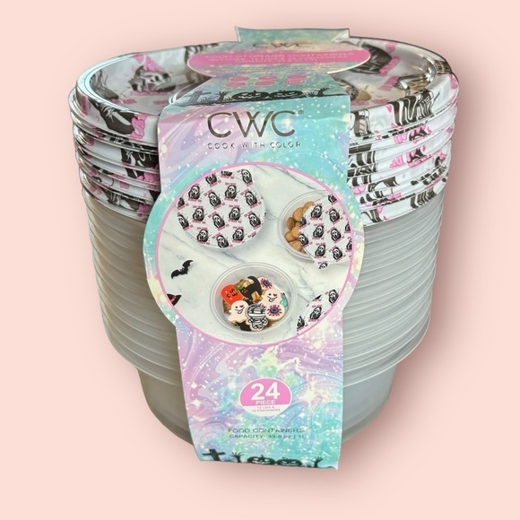 CWC Cook With Color Ghostface Food Storage Container Set NWT Halloween Themed - Picture 2 of 8